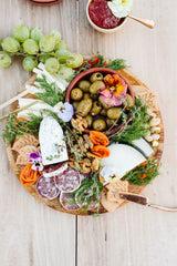 Santa Barbara Herb Green Olives on a cheese plate at a picnic | Slate Catering | Danielle Motif Photography